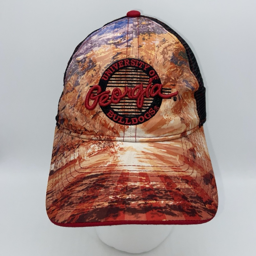 Georgia Bulldogs UGA Football Cap Hat Brilliant Orange The Game‎ Mesh SnapBack